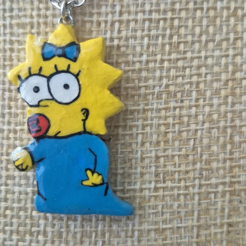 Maggie The Sympsons Cartoon Character Pendant Necklace - Picture 5 of 5